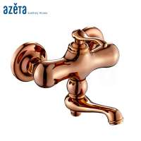 European Artistic Brass Bathroom Rain Shower Bathtub Bath Faucet