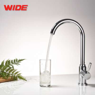 Wholesale price deck mounted brass hot cold water kitchen faucet