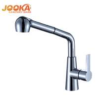 High quality single lever deck moounted pull out kitchen mixer tap