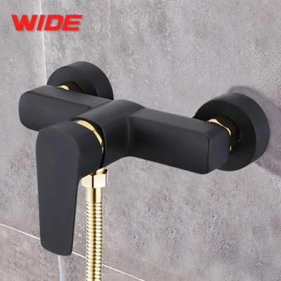 Gold Plated Top Selling Wall Mounted Bath Shower Mixer Taps Hot And Cold Black Faucets
