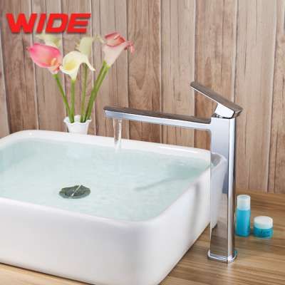Chrome single lever vessel chrome bathroom faucet from WIDE factory