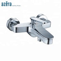 Bathroom Fittings Wall Mount Brass Chrome Single Handle European Bath Faucet