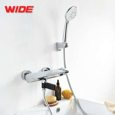 High end copper thermostatic bath shower faucet for wholesale
