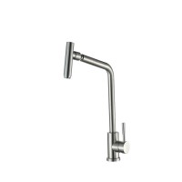 single handle 304 SS folding kitchen faucet tap With Pull Out