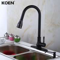 Pull-out Kitchen Sink Faucet Mixer with soap/lotion dispenser ORB Water Tap