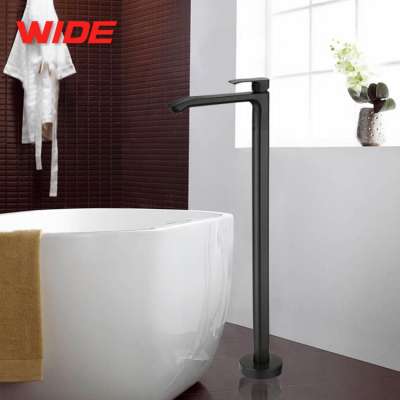 Best selling floor stand black bathtub faucet, freestanding tub faucet