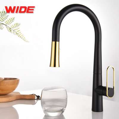 Matte black pull out kitchen sink faucet for wholesale