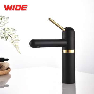 Single handle matte black bathroom faucet mixer for wholesale