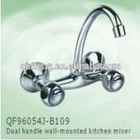 brass and zinc double handle kitchen mixer for bathroom and hotel,made in china