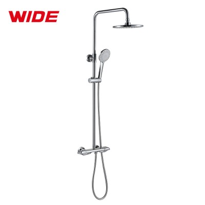 High quality wall mounted brass thermostatic bathroom shower set for wholesale