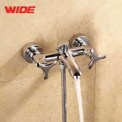 Chrome bath tub hand hold shower mixer faucet from China WIDE