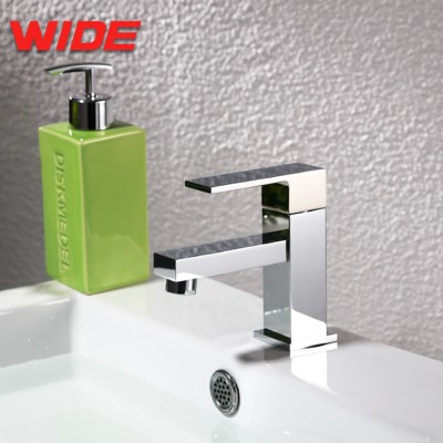 cheap price single lever square brass cold wash basin water tap